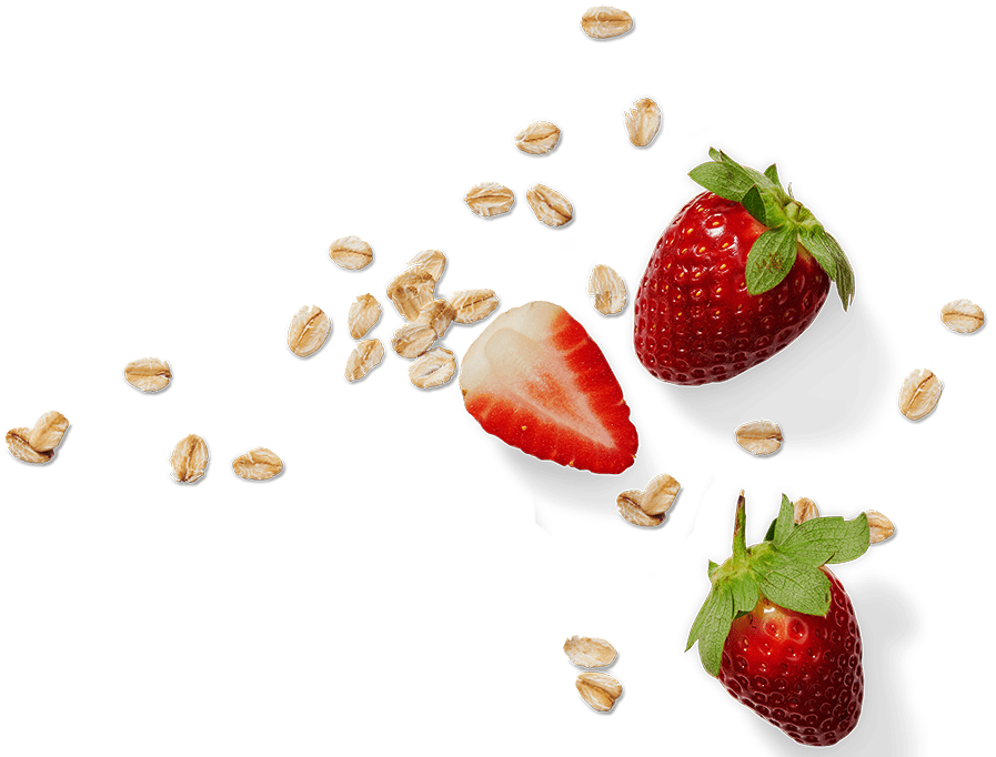 three-red-strawberries-and-scattered-oats