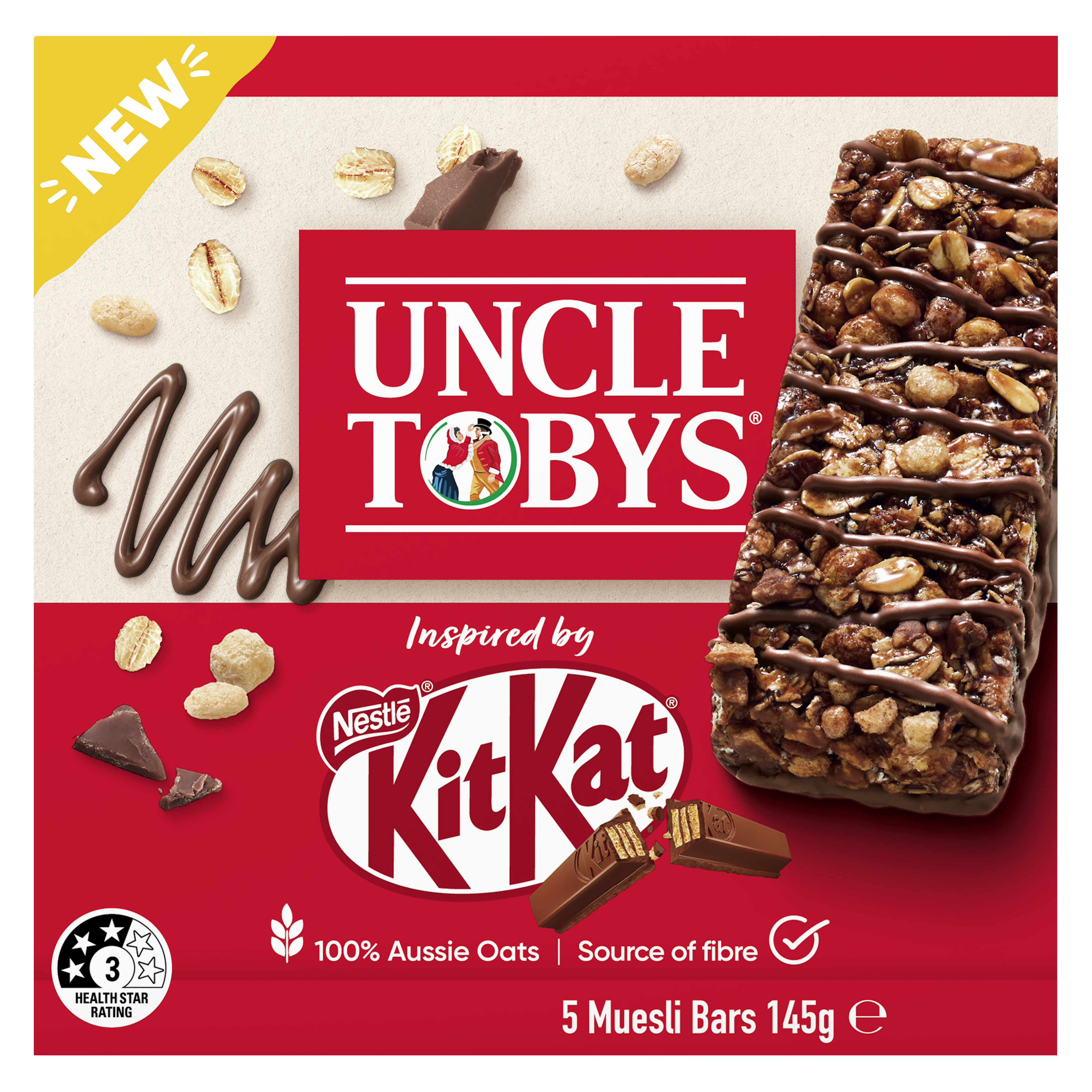 UNCLE TOBYS Inspired By KITKAT Muesli Bars