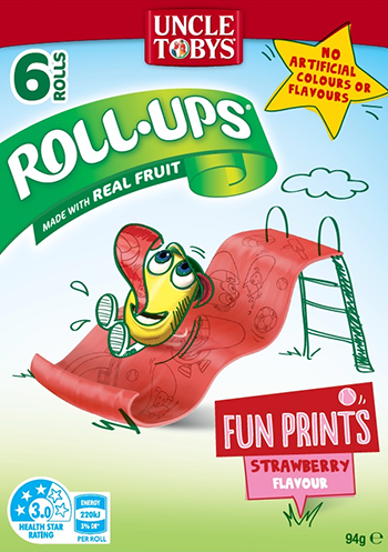 Roll-ups® Funprint Strawberry | Uncle Tobys