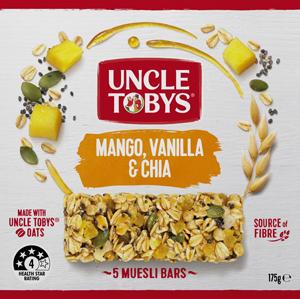 Uncle Tobys Muesli Bar Mango Vanilla & Chia