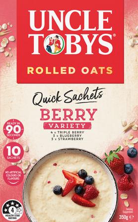 Uncle Tobys Quick Sachets Berry Variety Pack