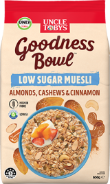 Goodness Bowl Low Sugar Muesli Almonds, Cashews & Cinnamon